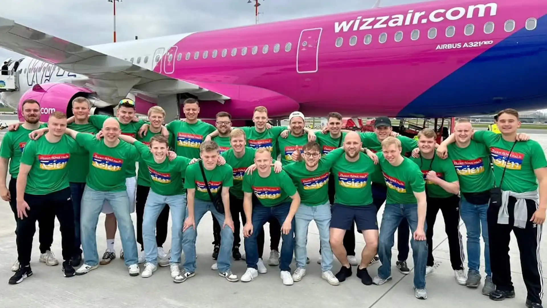 German football club supports Pyunik in the fan section during match against Noah