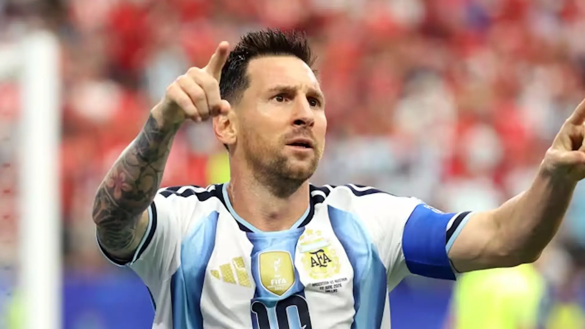 Messi scores his 17th World Cup goal and gives Argentina the lead against Austria